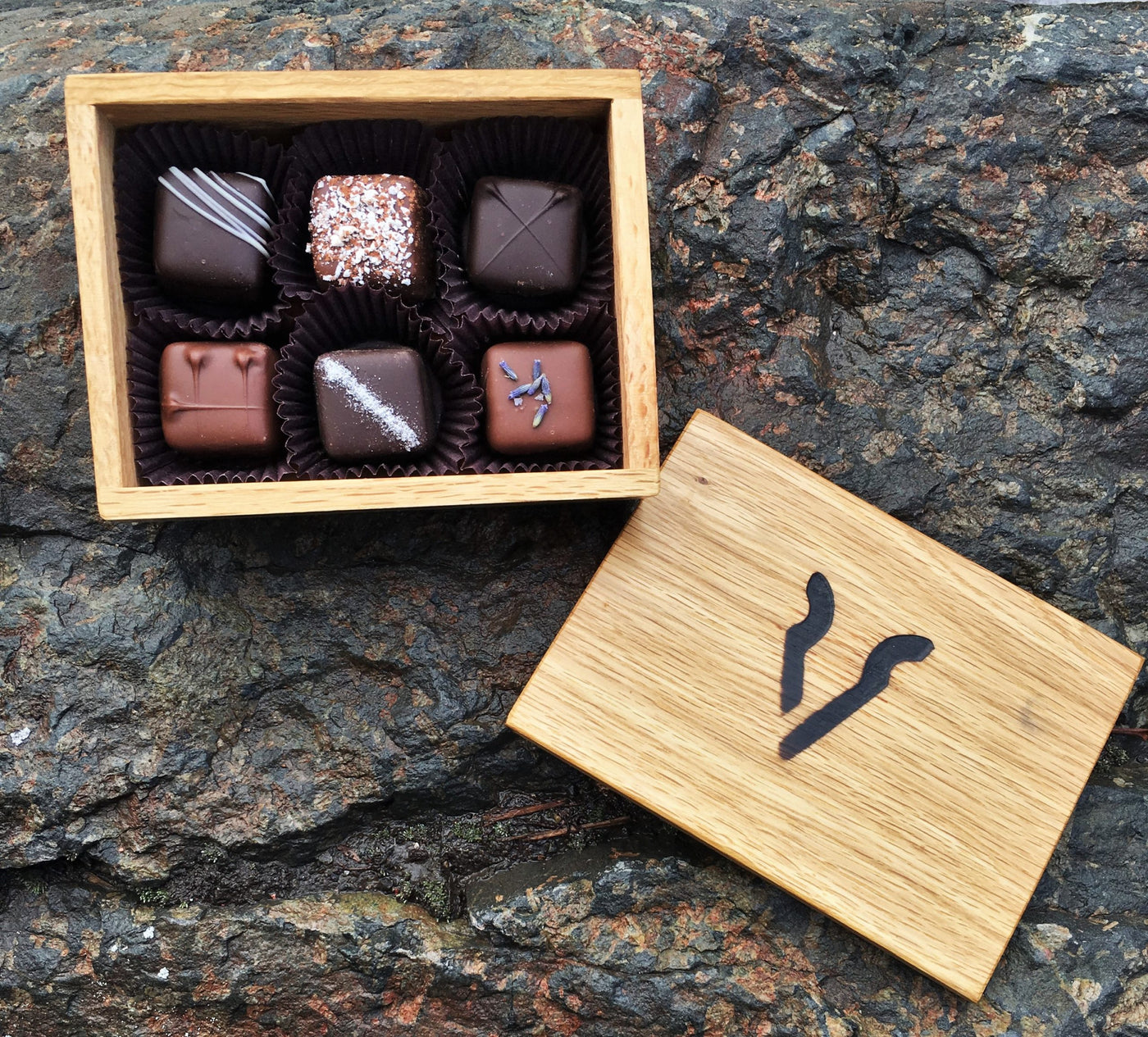 Small Hand-Crafted Wooden Box - Arrowhead Chocolates